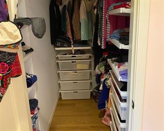 Clothing, shoes, handbags available for in person purchase