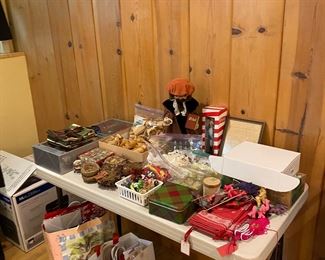 Holiday decor and crafting supplies available for in person purchase 