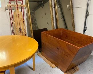 Unique indoor or outdoor tub. Treated wood. Pieces sold in separate photos