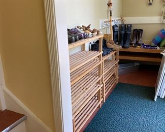 Wood racks available for in person purchase 