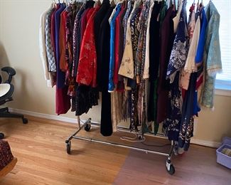 Clothing and costumes both current and vintage. Available for in person purchase