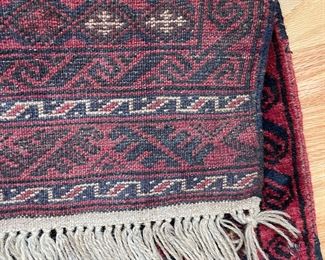 Back side of the antique rug