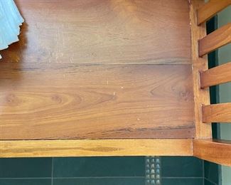 Close up of spa bench finish