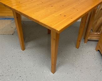 $90 Square pine game/card table. 32" sq. x 29"h. 