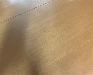 Close up of round table finish