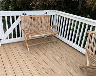 View of the loveseat sold as set. 42.5w x 20d x 36h