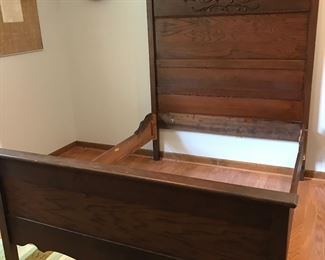 Love this Oak Full size bed. Excellent condition.  These 3 oak pieces can be purchased individually or as a set.