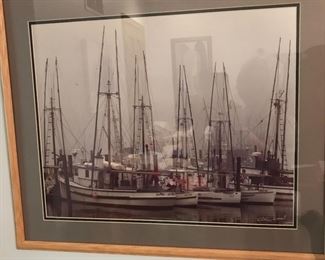 Wonderful Harbor Scene Framed