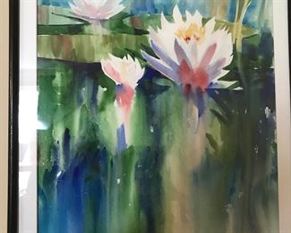 Another beautiful water color of Lotus Flowers