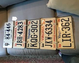 Set of Viriginia License Plates