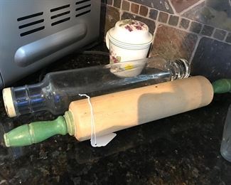 Wood Rolling Pin and Glass Rollin Pin