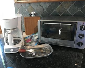 Waring Toaster Oven, Vintage Kitchen beater, bread plate, Mr. Coffee