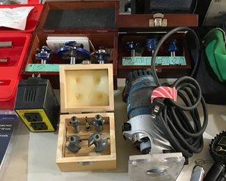 Assorted shaping router bits carbide