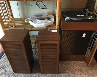 Could be Telefunken Klang Box Speakers Pair 23" Dual 1009 Turntable