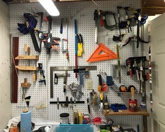 Small hand tools of all sizes plus magnetic bars, clamps, chisels, brushes, etc