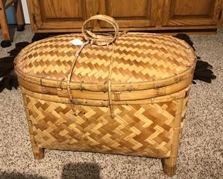 Nice woven basket with lid