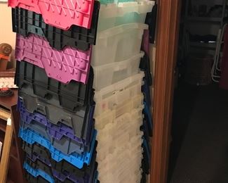 Numerous tubs of all sizes