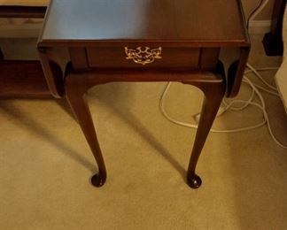 Matching end tables drop leaf with Queen Anne feet