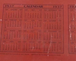 grip Teller 1938 calendar