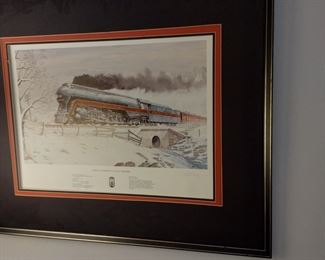 Framed train print