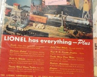 1939-1999 Lionel train catalogs complete