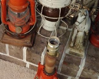 vintage lanterns and railroad lantern