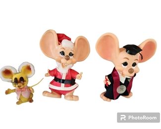 1970's Rubber mouse coin banks