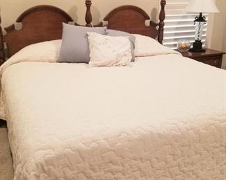Queen-size bed with mattresses