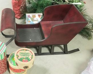 wooden Christmas sleigh, there will be two Christmas tables with goodies