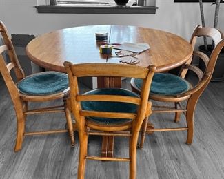 Vintage wood table and chairs