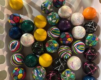 Hundreds of colorful balls  hard rubber