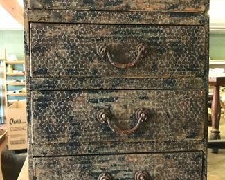 Interesting 4 drawer small chest