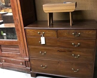 Two over three antique chest