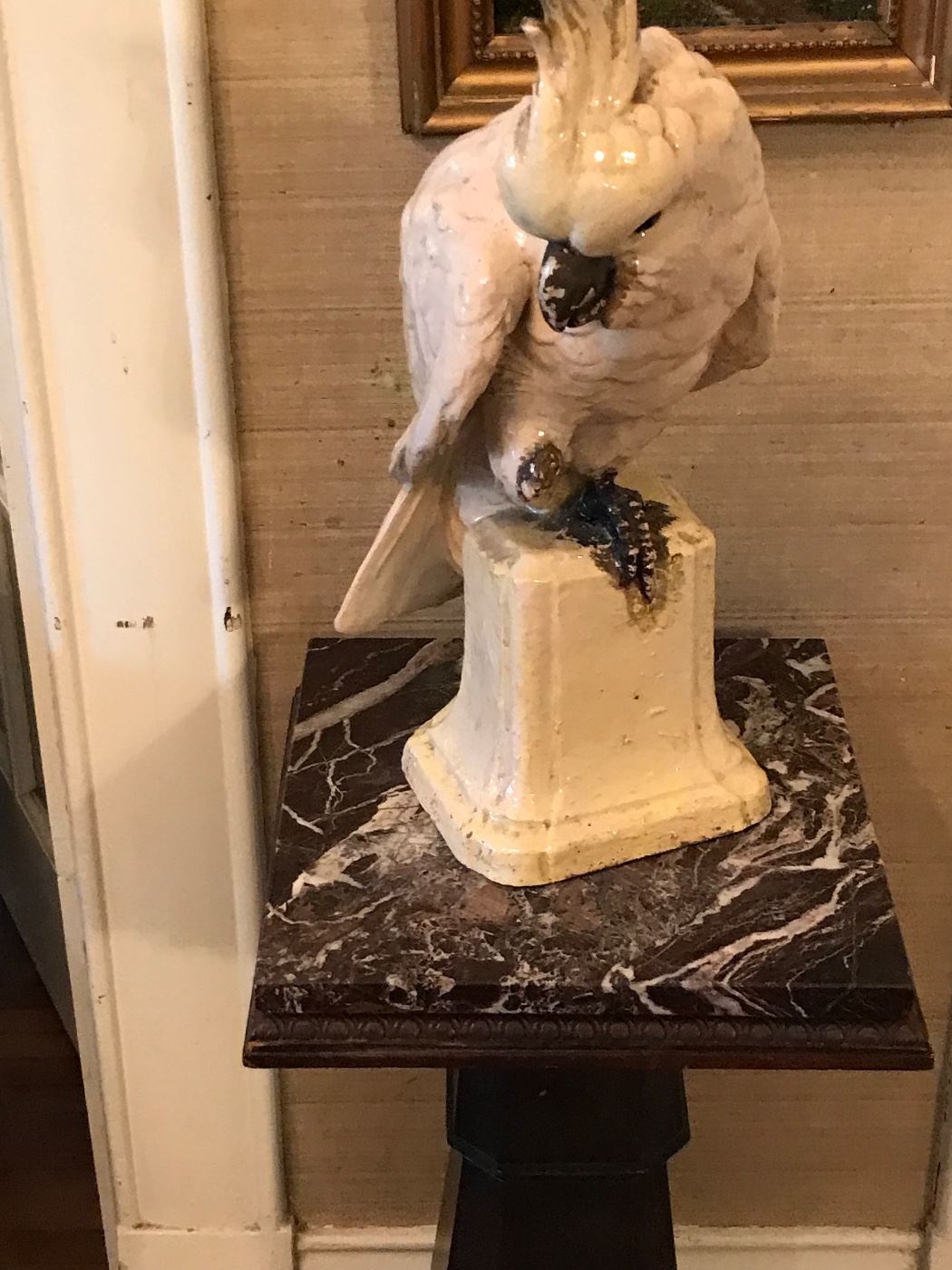 Large antique parrot, some damage