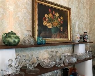 Vintage landscape and crystal 