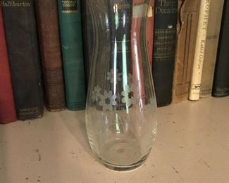 Etched vase