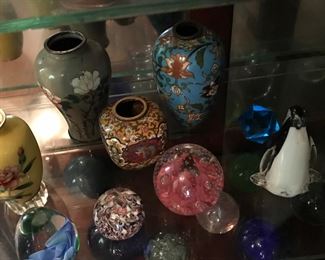 More paperweights and cloisonné 