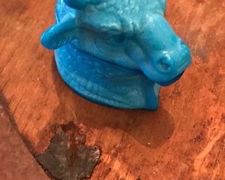 Glass bull/lidded jar