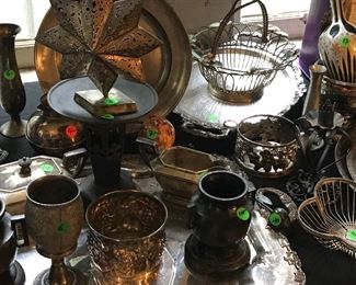 Brass and silver plate