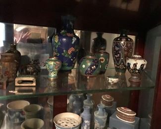 Cloisionne and wedgwood 