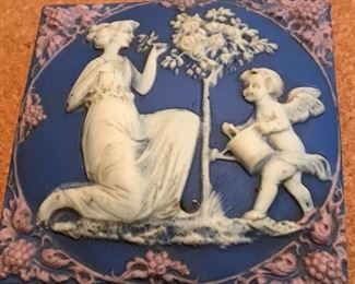 Antique jasper ware box from the Kate Smith estate.