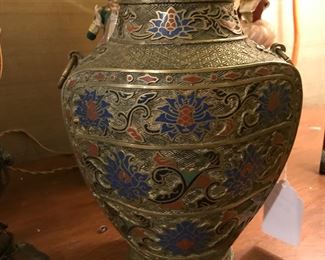 Large cloisonné vase