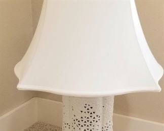 Asian inspired mid-century lamp, two available 