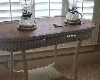 Vintage wicker table