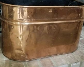Large cooper planter or firewood storage