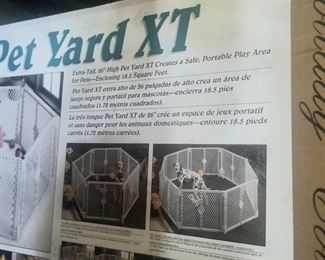 Pet yard enclosure still in the box
