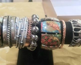 A large selection of bracelets
