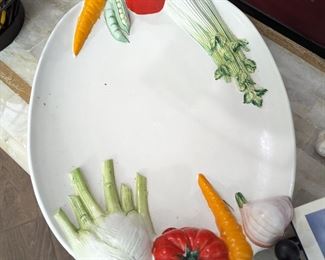 Italian painted veggie plate