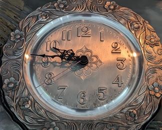 Belgian pewter clock