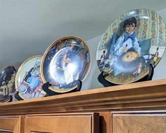 Norman Rockwell collector plates with certificates of authenticity
